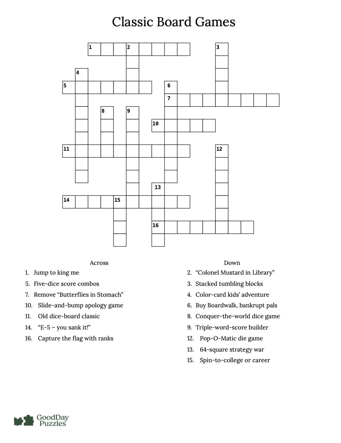 25 Crossword Puzzles | Download & Print