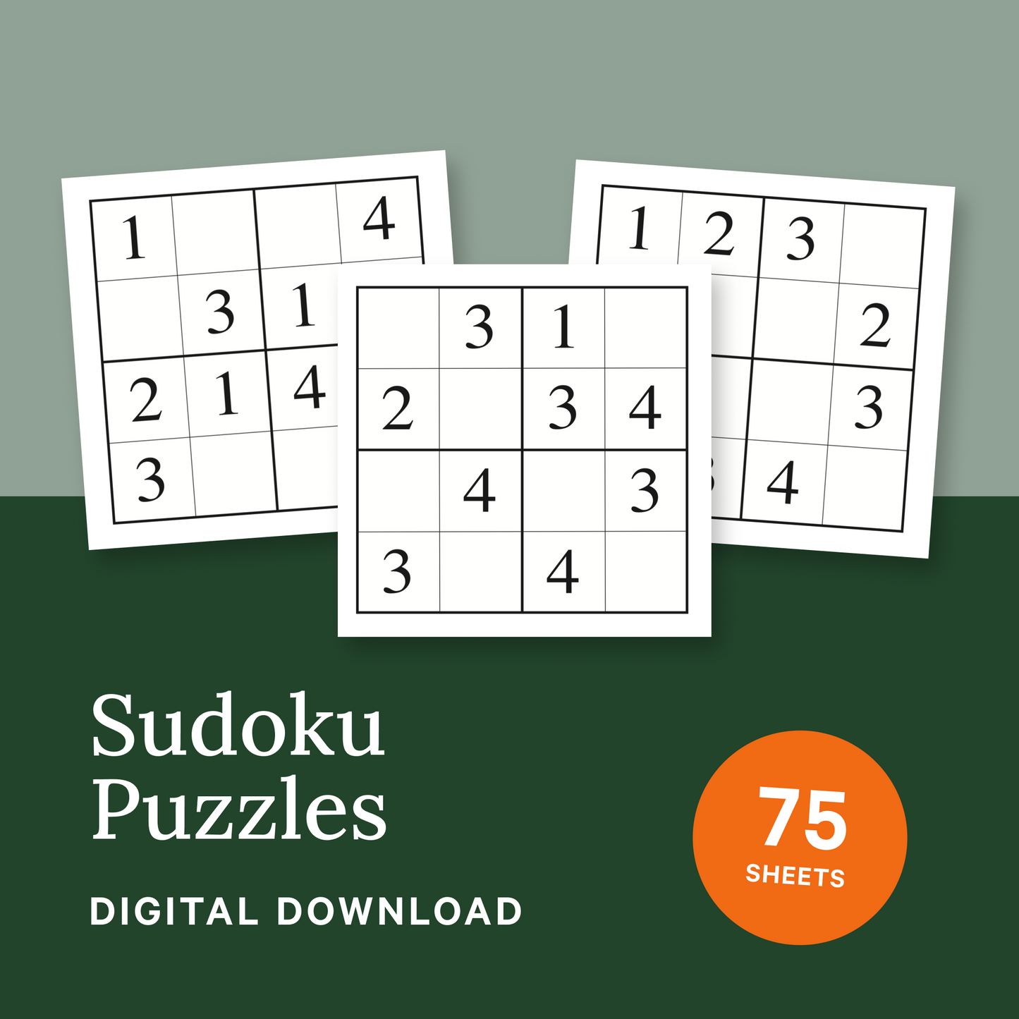 75 Sudoku Puzzles | Download & Print