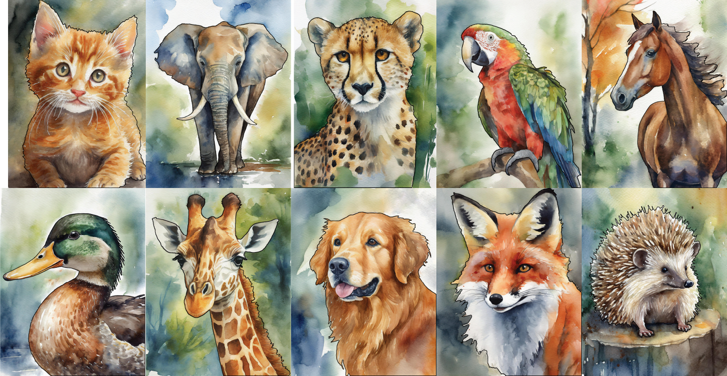 Paint with Water - Amazing Animals