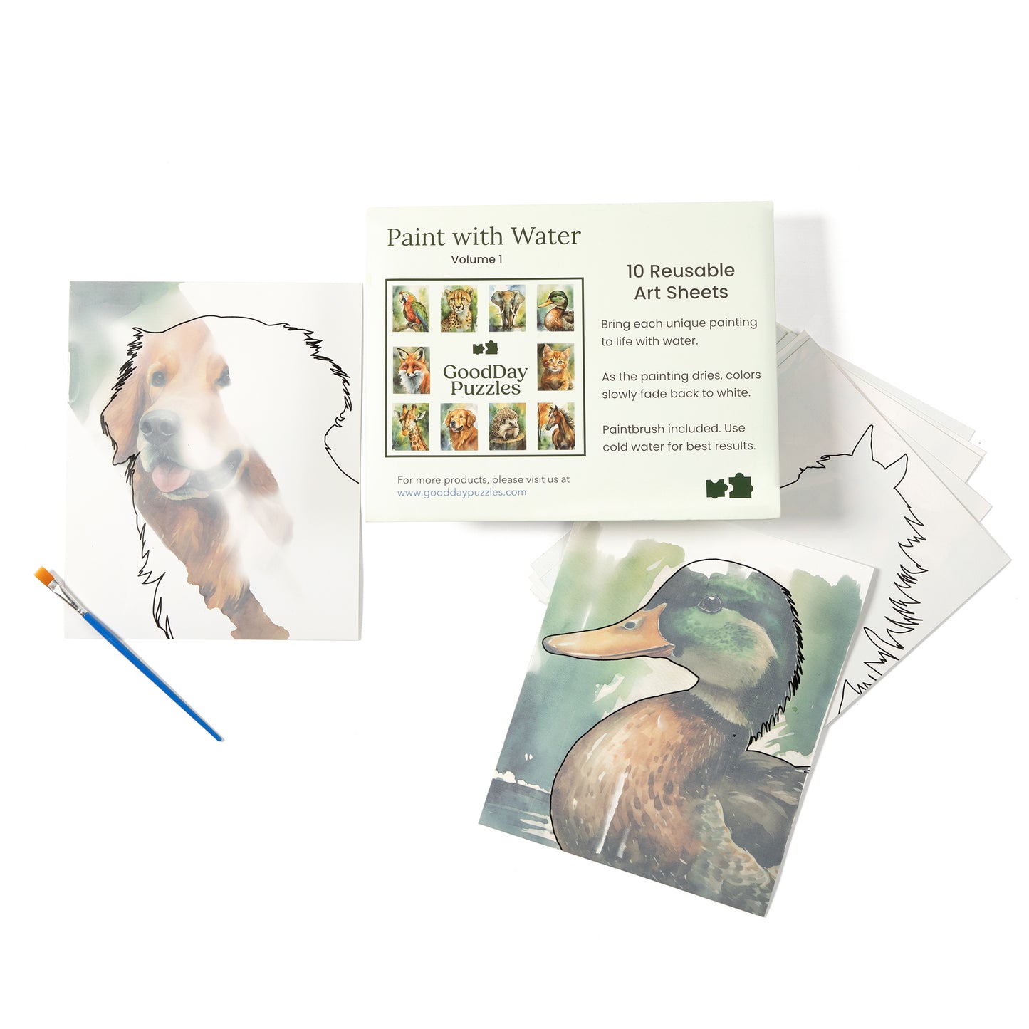 Paint with Water -  Amazing Animals